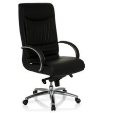 XXL F 400 | Cuero - Silla giratoria XXL Negro