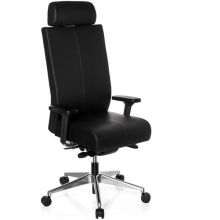 PRO-TEC XXL | Cuero - Silla de oficina profesional Negro