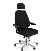 24 HOURS I - Silla giratoria XXL Negro