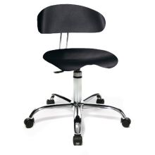 SITNESS 40 HIGHTECH - Taburete giratorio Negro PU