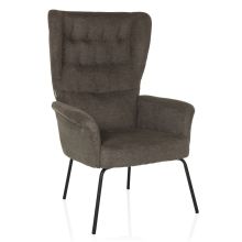 HAVENIO - Sillón tapizada Gris Oscuro