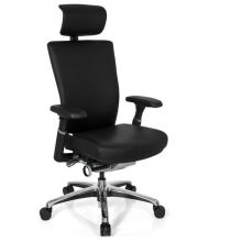 NOVA | Cuero - Silla de oficina profesional Negro