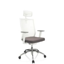 ASPEN WHITE PRO - Silla de oficina profesional Gris / blanco