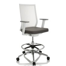 ASPEN WORK W - Silla de mostrador Gris / blanco