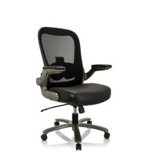 INSTRUCTOR XXL T I Cuero / malla - Silla giratoria XXL Negro