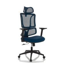 ERGOMY | Tejido / Malla | Estructura: Negro - Silla Home Office Azul