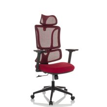ERGOMY | Tejido / Malla | Estructura: Negro - Silla Home Office Rojo