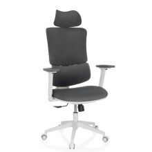 ERGOMY WF | Tejido | Estructura: Blanco - Silla Home Office Gris