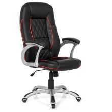 RELAX AB100 - Silla gaming Buerostuhl24 Piel sintética Negro/Rojo