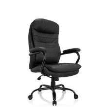 RELAX XXL B | Cuero sintético - Silla giratoria XXL Negro