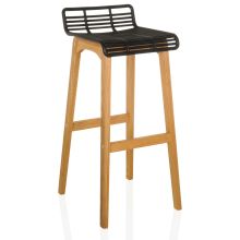 LONSO W - Taburete de bar Roble/Negro