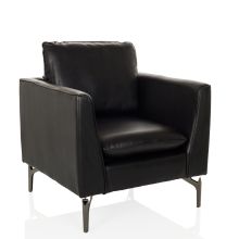 BAVERO | 1-plaza | Cuero sintético - Sillón de diseño Negro