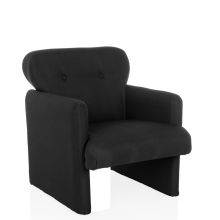 CARIPITO | Asiento para 1 | Tela - Sillón de diseño Negro