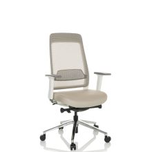 CHIARO T2 WHITE - Silla de oficina profesional Beige/Gris
