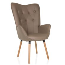 HAVENIO I - Sillón tapizada Marrón