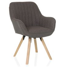 SCANDI SOFT - Silla tapizada Gris Oscuro