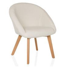 SCANDI TED - Silla tapizada Blanco