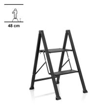 SOLID W5 | Escalera plegable - 2 peldaños - Escalera plegable Negro