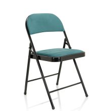 TUDELA I | Tejido de terciopelo - Silla plegable turquesa