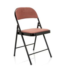 TUDELA I | Tejido de terciopelo - Silla plegable Rosa