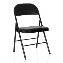 TUDELA H Piel sintética - Silla plegable Negro
