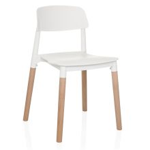 SCANDI E - Silla de cuatro patas Blanco