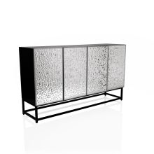 METALLIO - Cómoda Negro/Plateado