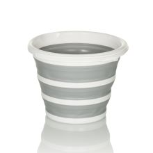 CLEAN SILR | 10L - Contenedor plegable Gris / Blanco