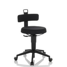 TOP WORK FLEX Tejido - Taburete giratorio Negro