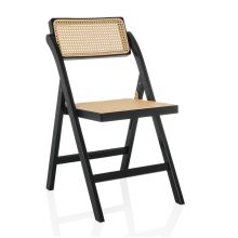 TUDELA BAMBOO - Silla plegable Negro/Marrón