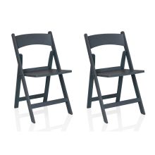 TRAVANO 1 paquete de 2 - Silla de exterior Gris